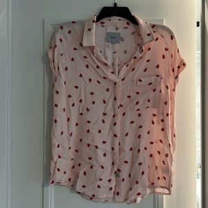 Rails chase short sleeved short, strawberries, L